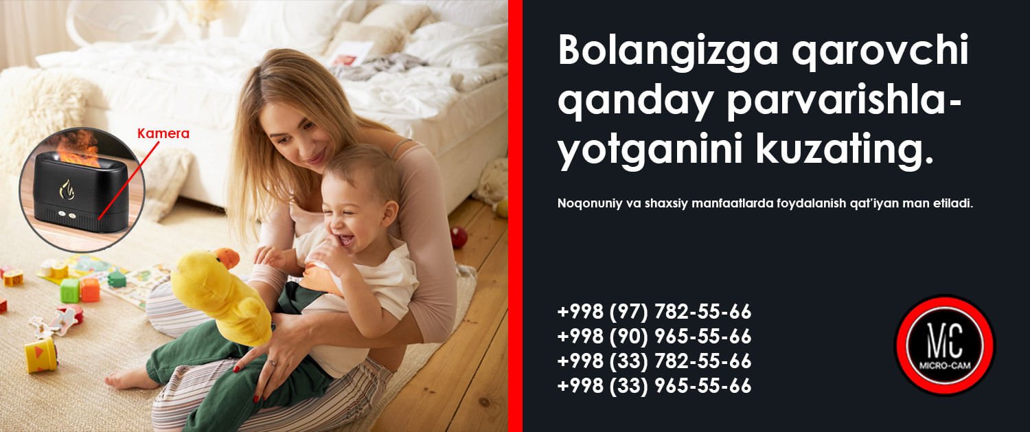 Mini kamera, ovoz yozish moslama, GPS GSM, detektor juchok