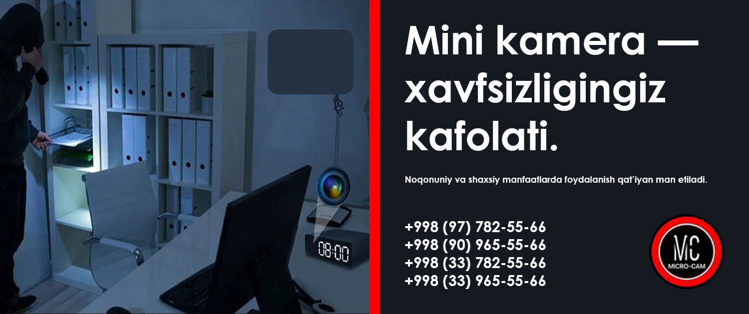 Mini kamera, ovoz yozish moslama, GPS GSM, detektor juchok