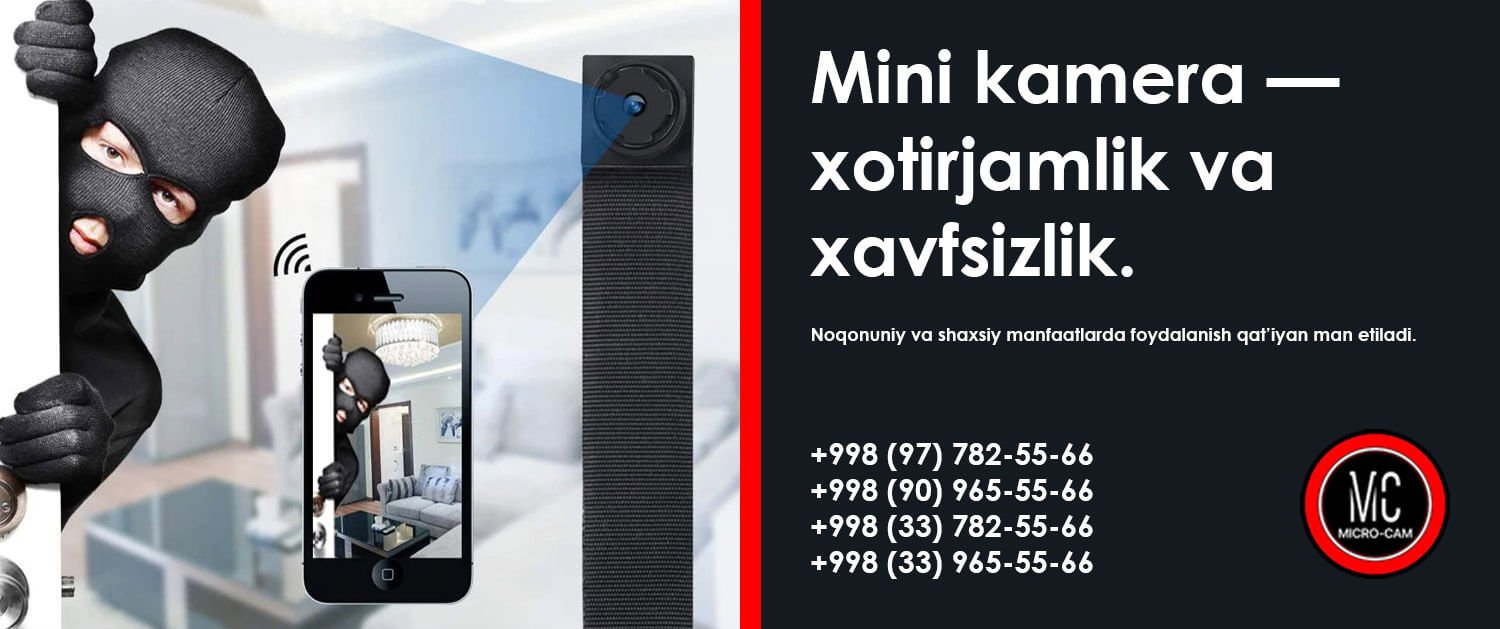 Mini kamera, ovoz yozish moslama, GPS GSM, detektor juchok